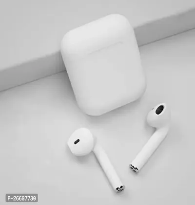 Tws i12 White Wireless Earbuds Bluetooth Bluetooth Headset  (White, True Wireless
