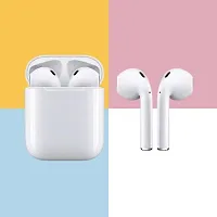 TWS i12 Best Wireless Bluetooth Headpones Buds With Mic A00040 Bluetooth Headset  (White, In the Ear)-thumb3