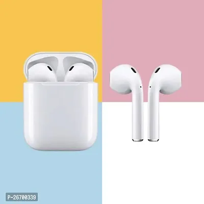 TWS i12 Best Wireless Bluetooth Headpones Buds With Mic A00040 Bluetooth Headset  (White, In the Ear)-thumb4