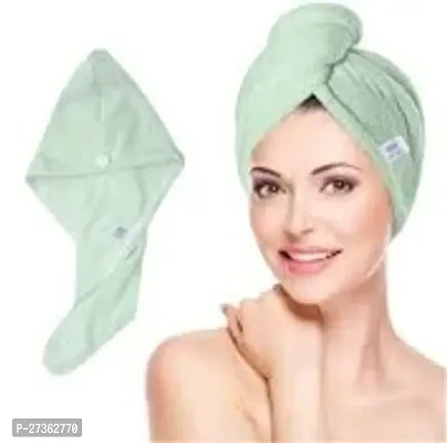 Microfiber Hair Wrap Towel for Women (Grey Color, Free Size) with Smooth Texture Super Absorbent Quick Dry Hair Turban for Drying Hair-thumb3