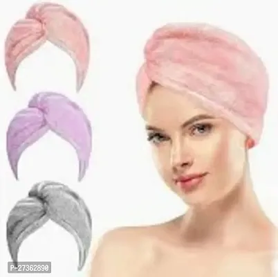 Microfiber Hair Wrap Towel for Women (Grey Color, Free Size) with Smooth Texture Super Absorbent Quick Dry Hair Turban for Drying Hair