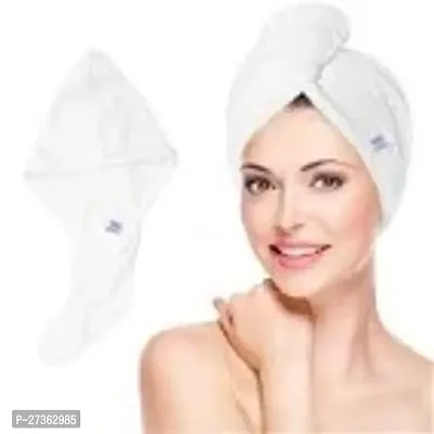 Microfiber Hair Wrap Towel for Women (Grey Color, Free Size) with Smooth Texture Super Absorbent Quick Dry Hair Turban for Drying Hair-thumb0