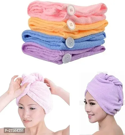 Hair Towel Wrap Absorbent Towel Hair-Drying Bathrobe Magic Hair Warp Towel Super Quick-Drying Microfiber 500 GSM Bath Towel Hair Dry Cap Salon Towel (Multicolor) Set of 1 Brand: Generic-thumb0