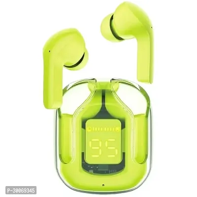 Crystal Transparent Wireless Earbuds Bluetooth 5.3 Air 31 Buds Charging Case Heavy Bass Stereo Earphones Noise Reduction Sports Headset (Green)-thumb3