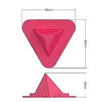 Tabletop Mobile Accessories Universal Portable Three-Sided Pyramid Shape Desktop/Table Mobile Holder Stand - Anti Slip, Multi Angle (Any Color)-thumb2