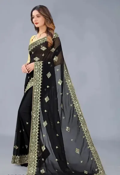 Stylish Georgette Saree with Blouse Piece