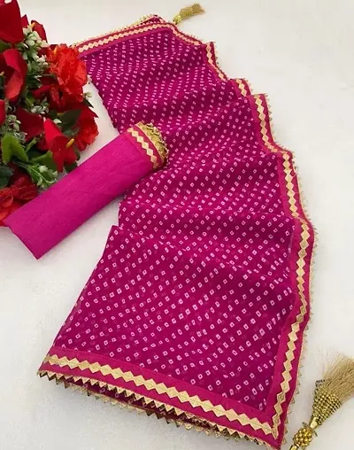 Stylish Georgette Saree with Blouse Piece