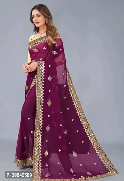 Stylish Georgette Saree with Blouse Piece