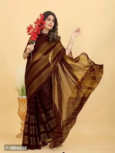 Stylish Chiffon Saree with Blouse Piece