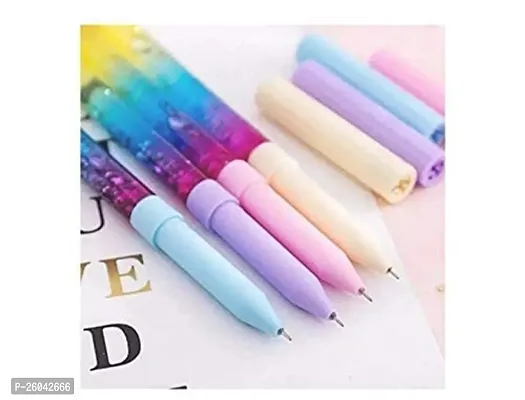 Unicorn Toy Water Glitter Beautiful Design Gel Pen For Kids Best Return Gift For Students (Set Of 4), Multi-thumb3