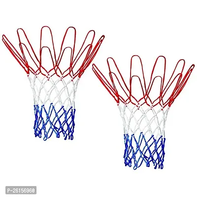 Basketball Net One Pair - Net for All Playing Levels Fit in All Sizes of Basketball Ring (2 Pieces of Net)-thumb2