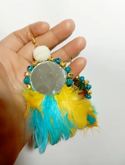 Flipkartcom  Buy Dzinetrendz Real Peacock feather Super stylish Natural  earrings Brass Drops  Danglers Online at Best Prices in India