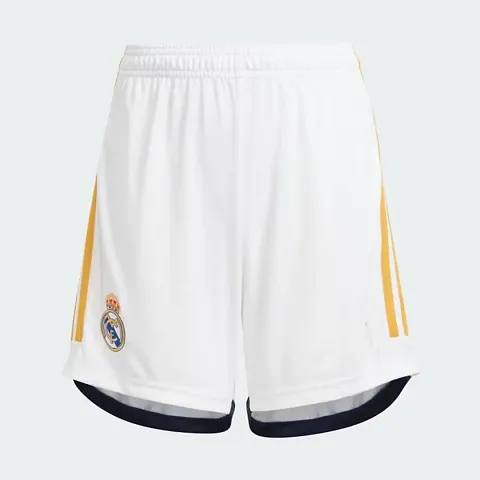 Printed Men White Gold Sports Shorts