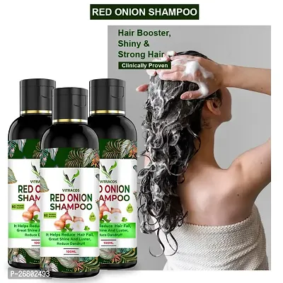VITRACOS Red Onion Shampoo: The Natural Way to Nourished Hair (PACK OF 3)  (100 ml)-thumb2