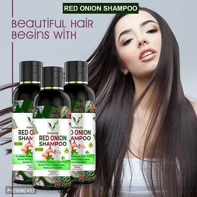 VITRACOS Red Onion Shampoo: The Natural Way to Nourished Hair (PACK OF 3)  (100 ml)-thumb5