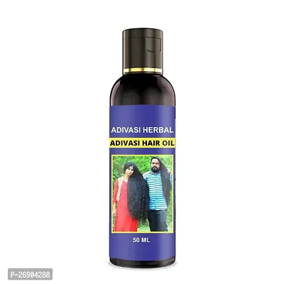 Adivasi Herbal Hair Growth Oil | Strong and Healthy Hair | Repairs Frizzy Hair | Scalp Nourishment | Helps Hair Thickening [50 ml]-thumb0