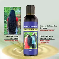 Adivasi Herbal Hair Growth Oil | Strong and Healthy Hair | Repairs Frizzy Hair | Scalp Nourishment | Helps Hair Thickening [50 ml]-thumb2