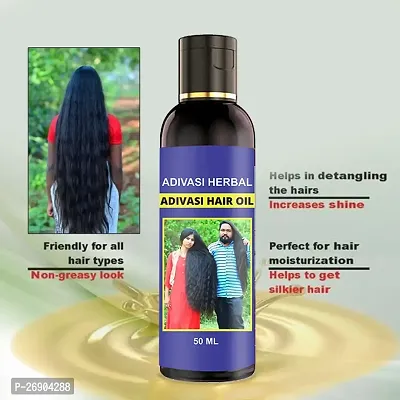 Adivasi Herbal Hair Growth Oil | Strong and Healthy Hair | Repairs Frizzy Hair | Scalp Nourishment | Helps Hair Thickening [50 ml]-thumb3