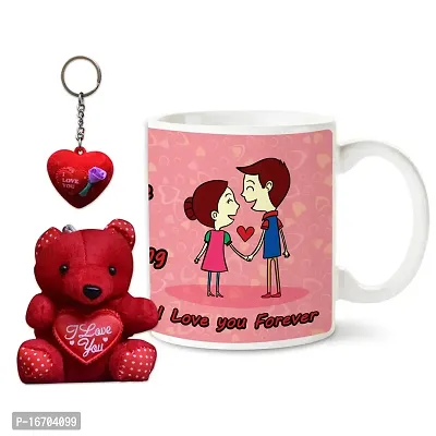 Bhakhand Valentine Day Gift Combo for Boyfriend, Girlfriend, Husband, Wife and His/Her - You are My Everything Coffee Mug+Teddy Bear+Key Chain