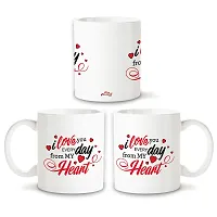 Bhakhand Valentine Day Gift Combo for Boyfriend, Girlfriend, Husband, Wife and His/Her - I Love You Every Day Coffee Mug+Teddy Bear+Key Chain-thumb1