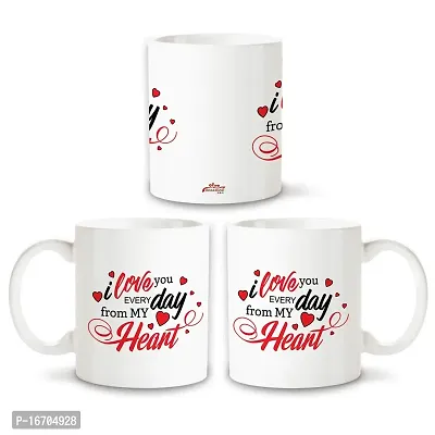 Bhakhand Valentine Day Gift Combo for Boyfriend, Girlfriend, Husband, Wife and His/Her - I Love You Every Day Coffee Mug+Teddy Bear+Key Chain-thumb2