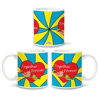 Bhakhand Valentine Day Gift Combo for Boyfriend, Girlfriend, Husband, Wife and His/Her - Together Forever Coffee Mug+Teddy Bear+Key Chain-thumb1