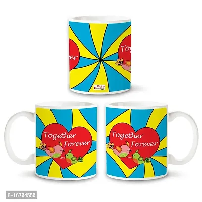 Bhakhand Valentine Day Gift Combo for Boyfriend, Girlfriend, Husband, Wife and His/Her - Together Forever Coffee Mug+Teddy Bear+Key Chain-thumb2