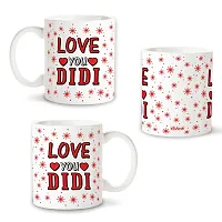 Bakhand Art  Gifts Ceramic Love You Didi Quote Printed Coffee Mug , 325 ml, White-thumb1