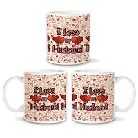 Bhakhand Valentine Day Gift Combo for Husband - I Love My Husband Coffee Mug+Teddy Bear+Key Chain-thumb1