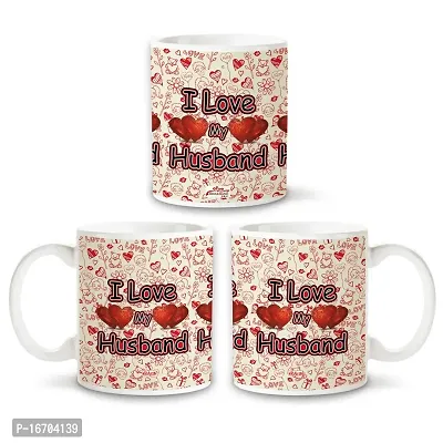 Bhakhand Valentine Day Gift Combo for Husband - I Love My Husband Coffee Mug+Teddy Bear+Key Chain-thumb2