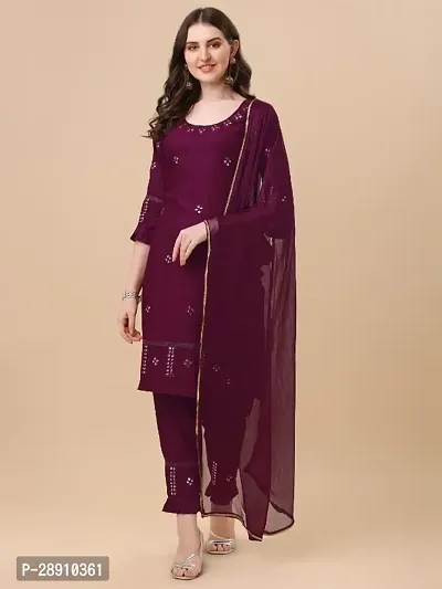 Classic Rayon Printed Kurta, Bottom and Dupatta Set for Women