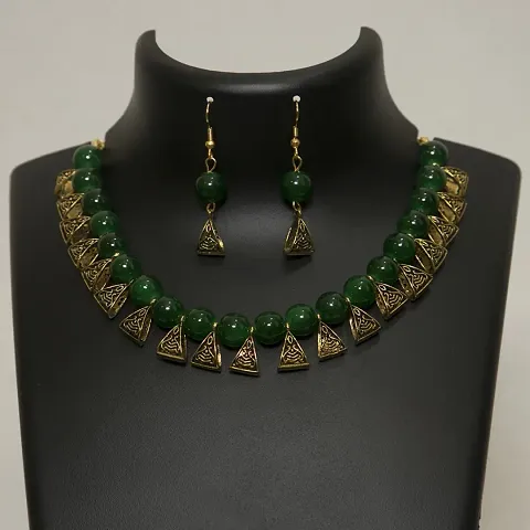 Stylish Oxidised Alloy Jewellery Set For Women