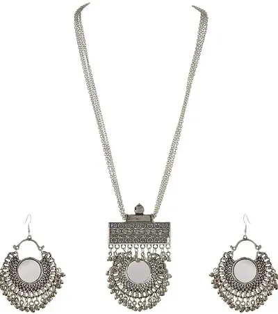 Stylish Oxidised Alloy Jewellery Set For Women