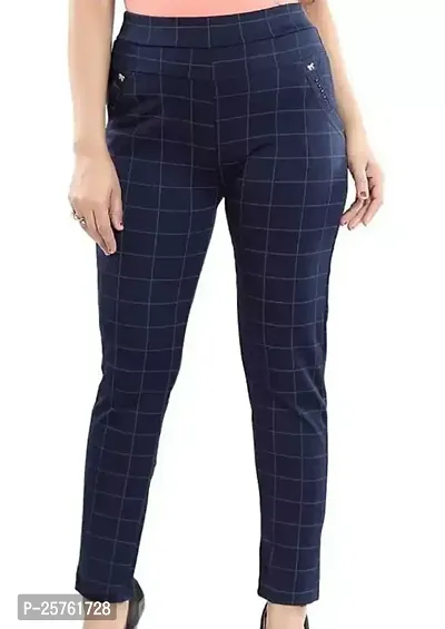 Front Slit Checked Trousers Brown | NA-KD