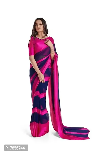 Ghan sals Women's Trendy Georgette Saree With Printed Blouse Piece (R_KOMAL_PINK)