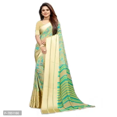 Ghan Sals Women's Trendy Georgette Saree With Unstiched Blouse Picec (kavita green New)
