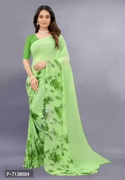 Fancy Georgette Saree With Unstitched Blouse
