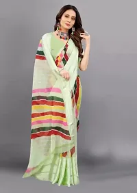 Beautiful Georgette Printed Saree With Blouse Piece For Women-thumb1