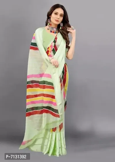 Beautiful Georgette Printed Saree With Blouse Piece For Women-thumb2