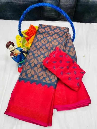 Attractive Brasso Sarees with Blouse piece