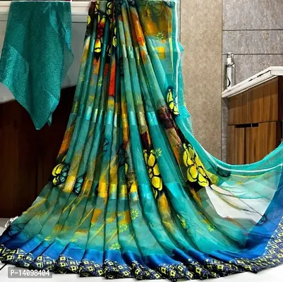 Printed Multicolor Sitanjali Fancy Satin Patta Saree, 6.3 m (with blouse  piece) at Rs 399/piece in Surat