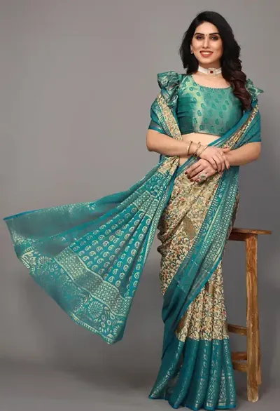 Brasso Printed Sarees with Blouse Piece