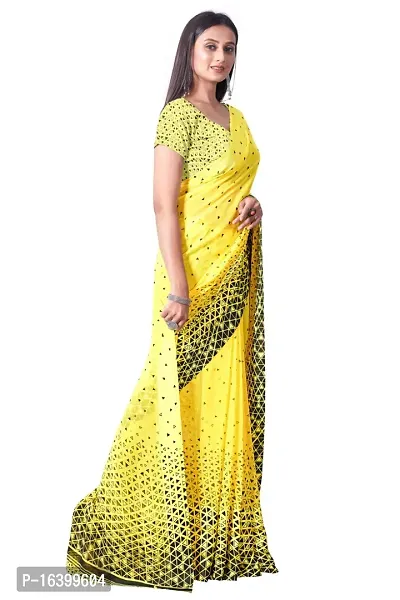 Fancy Satin Saree with Blouse Piece for Women-thumb2