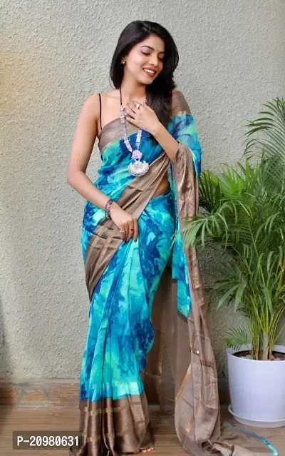 Classic Printed Saree with Blouse piece for Women