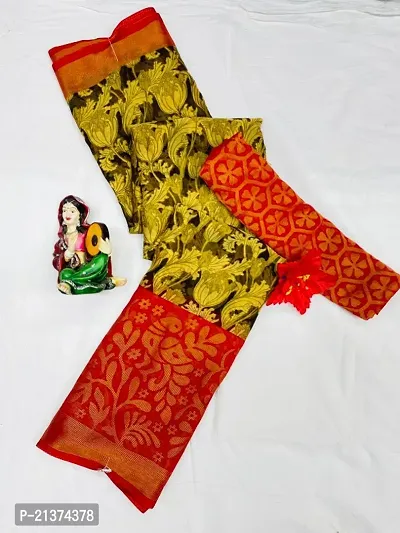 Classic Brasso Printed Saree with Blouse piece