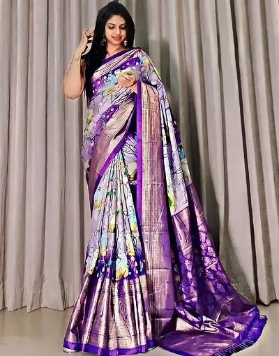 Attractive Art Silk Saree with Blouse piece 