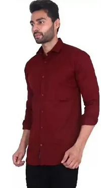 Trendy Cotton Solid Casual Shirt For Men-thumb1