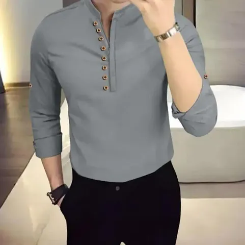 Trendy Solid Casual Shirt For Men