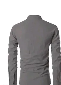 Trendy Cotton Solid Casual Shirt For Men-thumb1