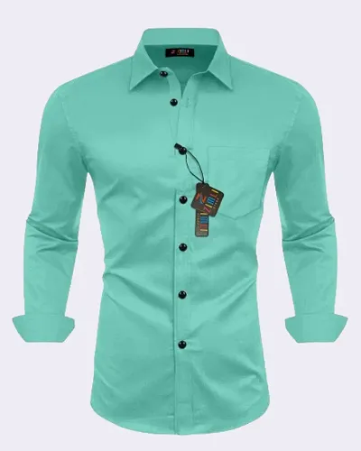 Trendy Cotton Solid Casual Shirt For Men